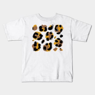 Leopard print spot pattern background Kids T-Shirt